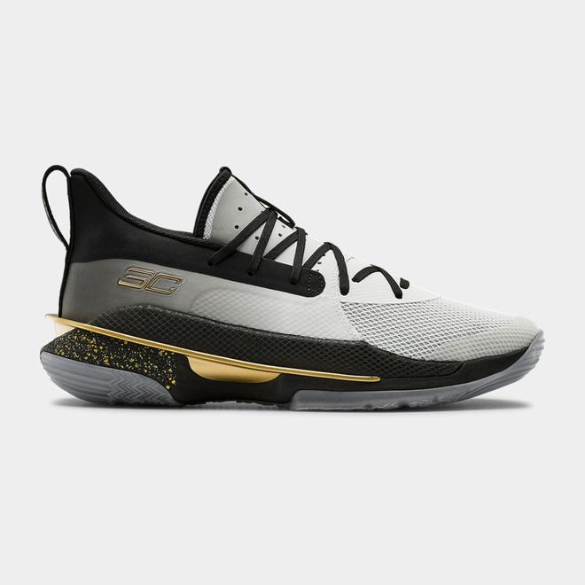 Under Armour Curry 7 TB - Damske Basketbalove Topanky - Biele/Čierne